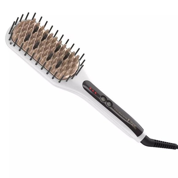 Remington Shine Theraph Argan Oil & Keratin Infused Heated Straightening Brush - Picture 1 of 9